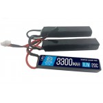 АКБ BlueMAX 11.1V Lipo 3300mAh 20C triple 3x (17x20x105) М-серия цевье, приклад
